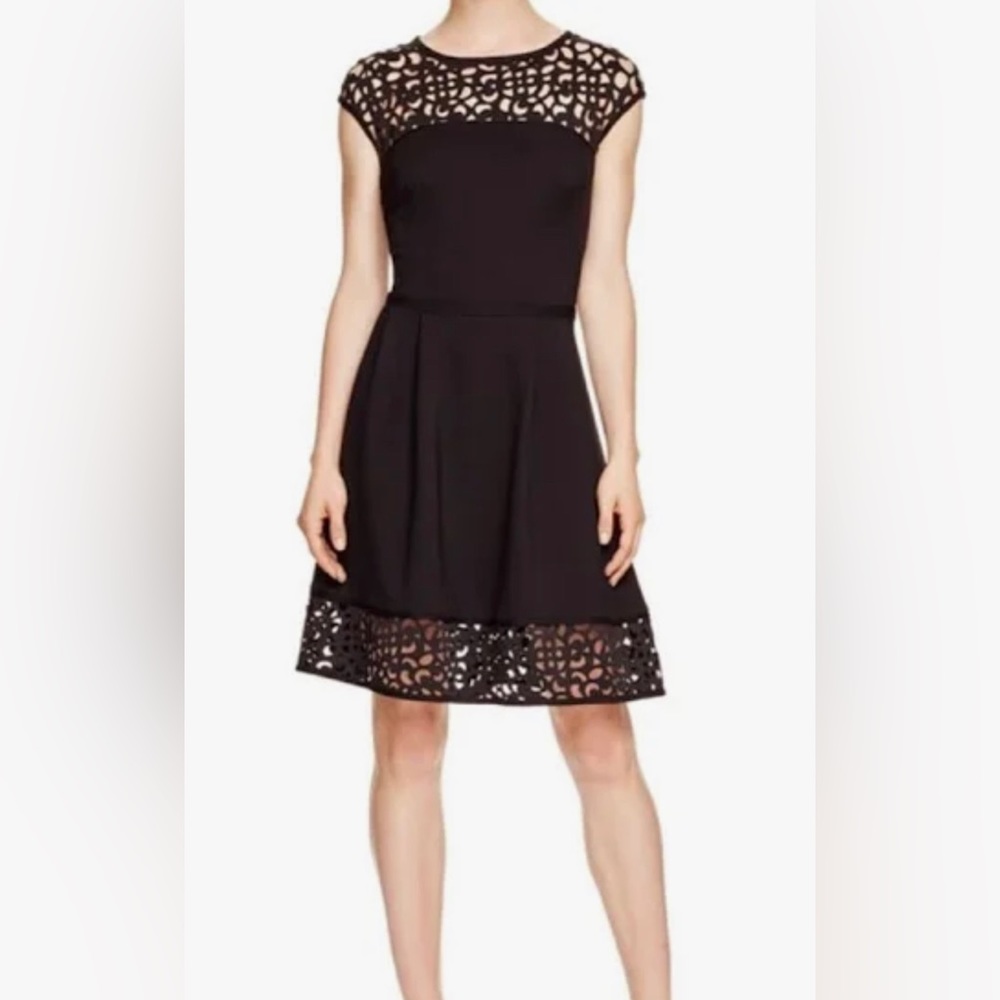 Beautiful Lauren Ralph Lauren laser cutout dress, ladies size 14.